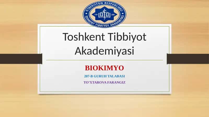 BIOKIMYO 1