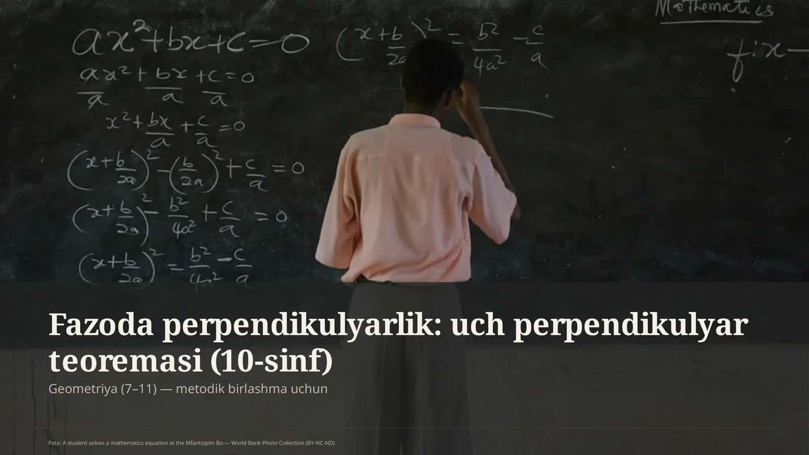Fazoda perpendikulyarlik: uch perpendikulyar teoremasi (10-sinf) 1