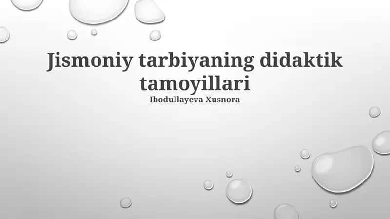 Jismoniy Tarbiyaning Didaktik Tamoyillari 1