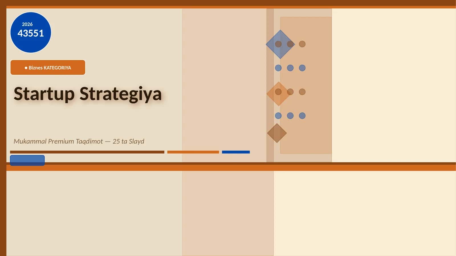 Startup Strategiya Mukammal Premium Taqdimot — 25 ta Slayd 1