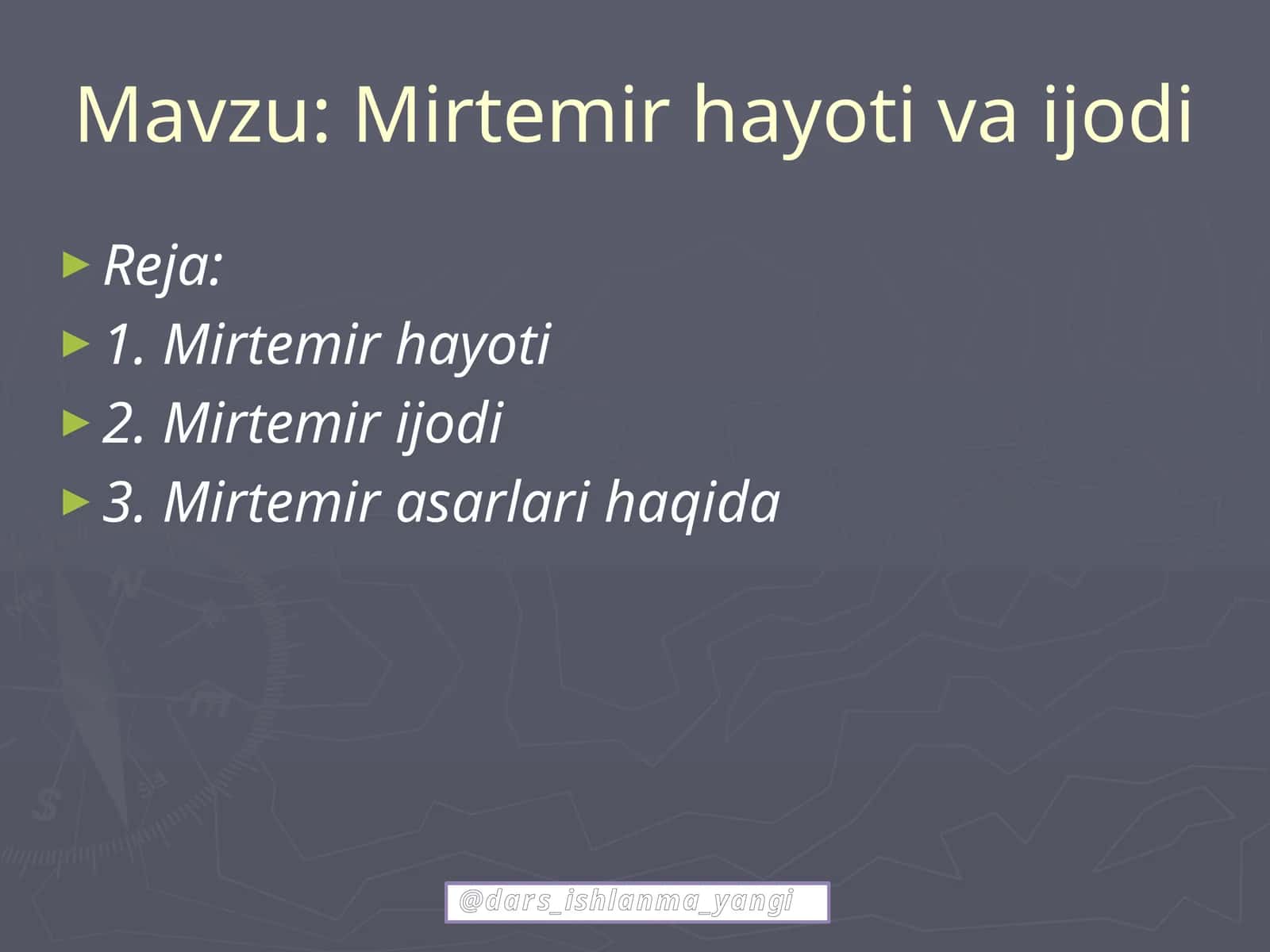 Mirtemir hayoti va ijodi 1
