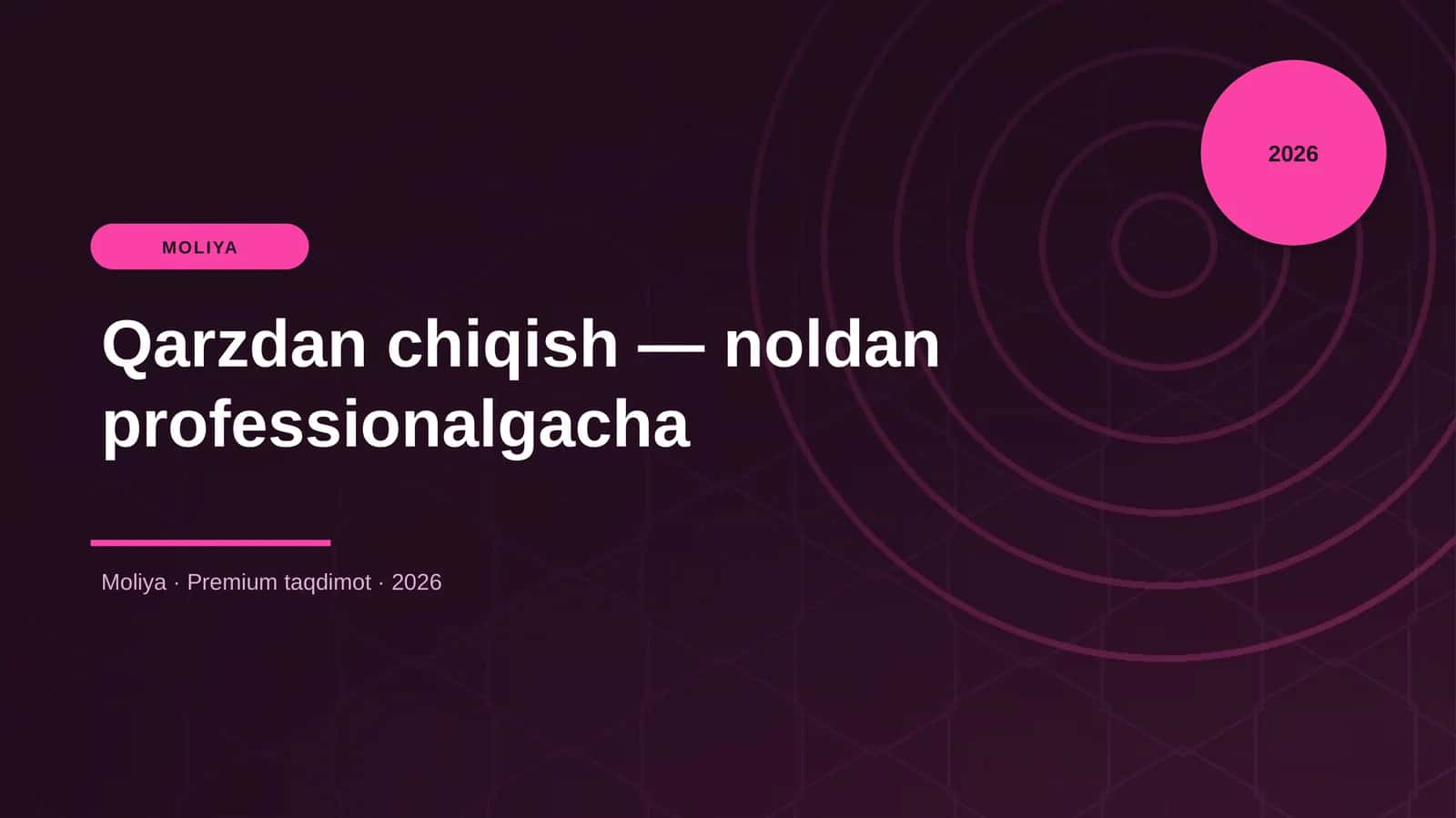 Qarzdan chiqish — noldan professionalgacha 1