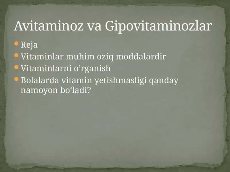 Vitaminlar 1