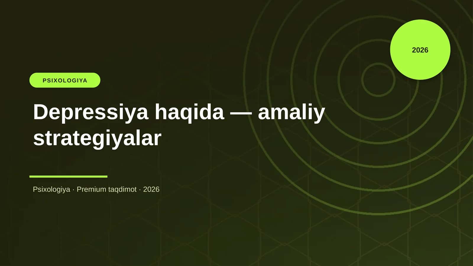 Depressiya haqida — amaliy strategiyalar 1