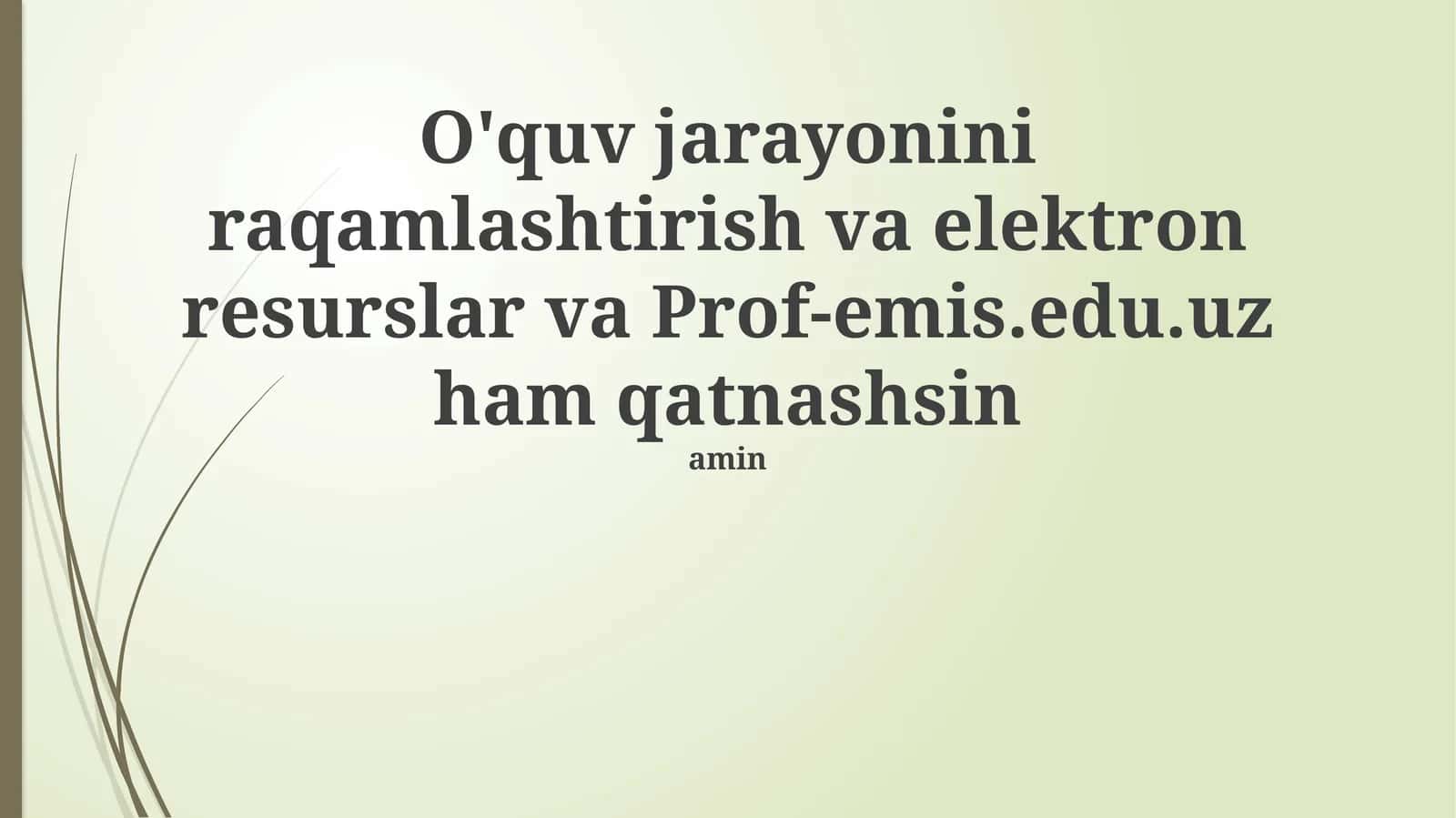 Ta'lim jarayonini raqamlashtirish va elektron resurslar 1