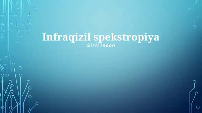 Infraqizil spekstropiya 1
