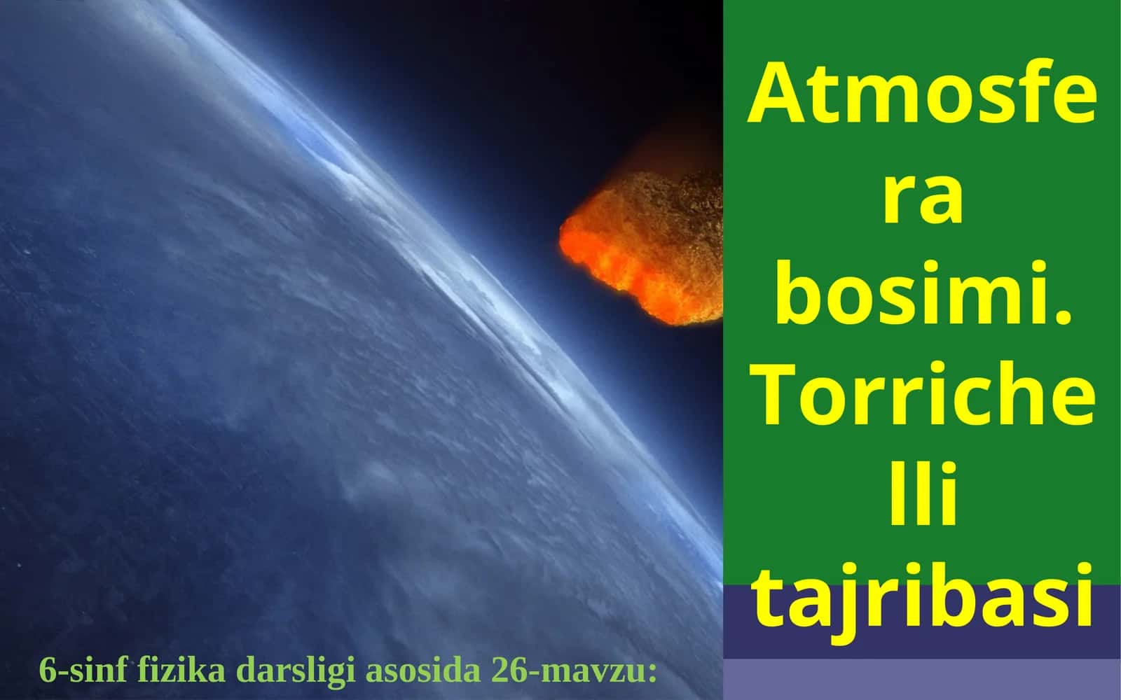 Atmosfera bosimi. Torrichelli tajribasi 1