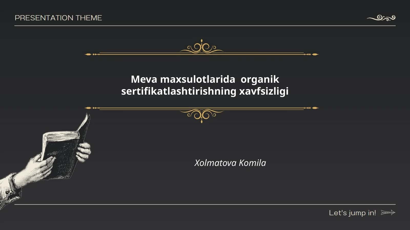 Meva maxsulotlarida organik sertifikatlashtirishning xavfsizligi 1