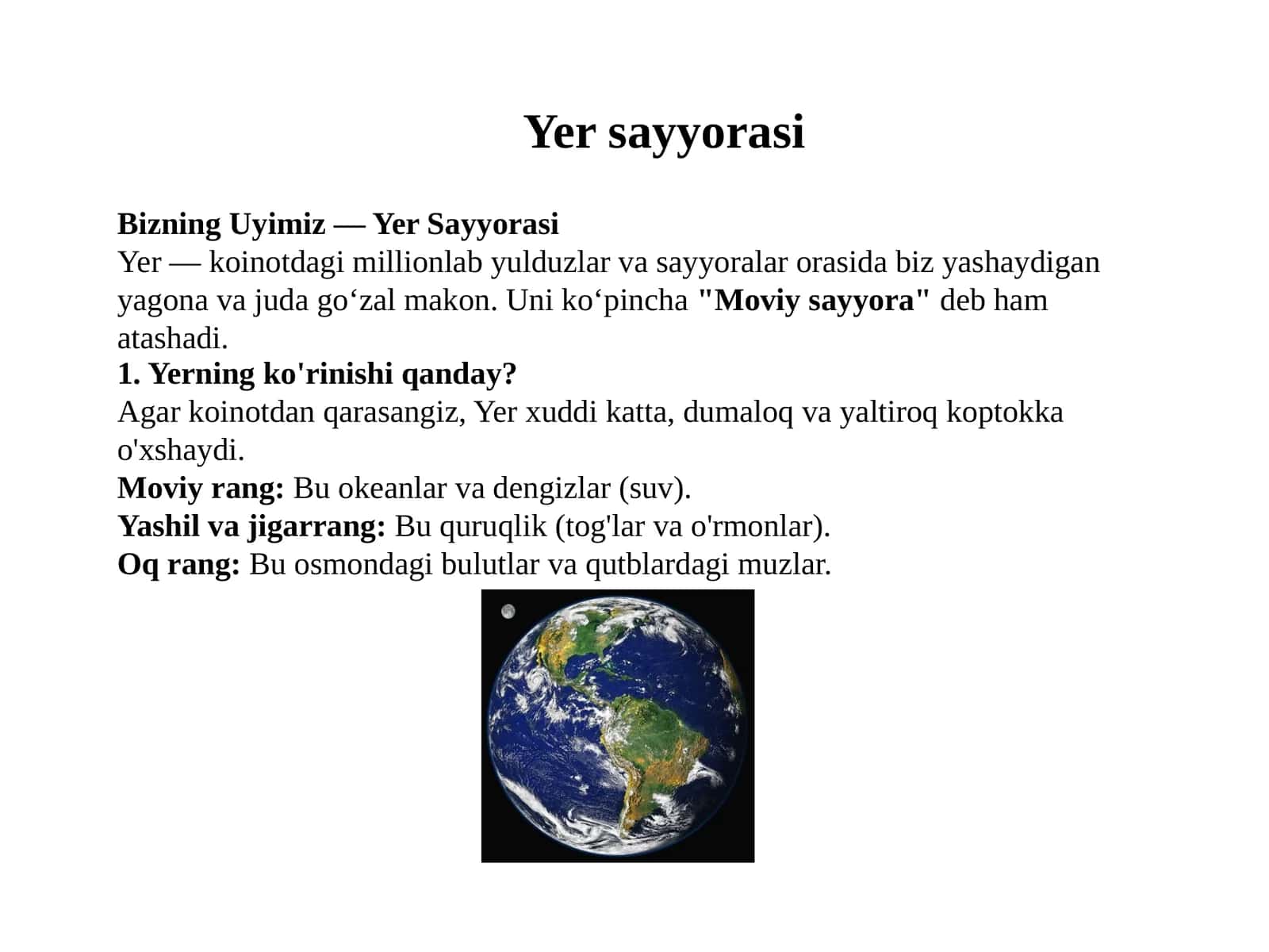 Yer sayyorasi 1