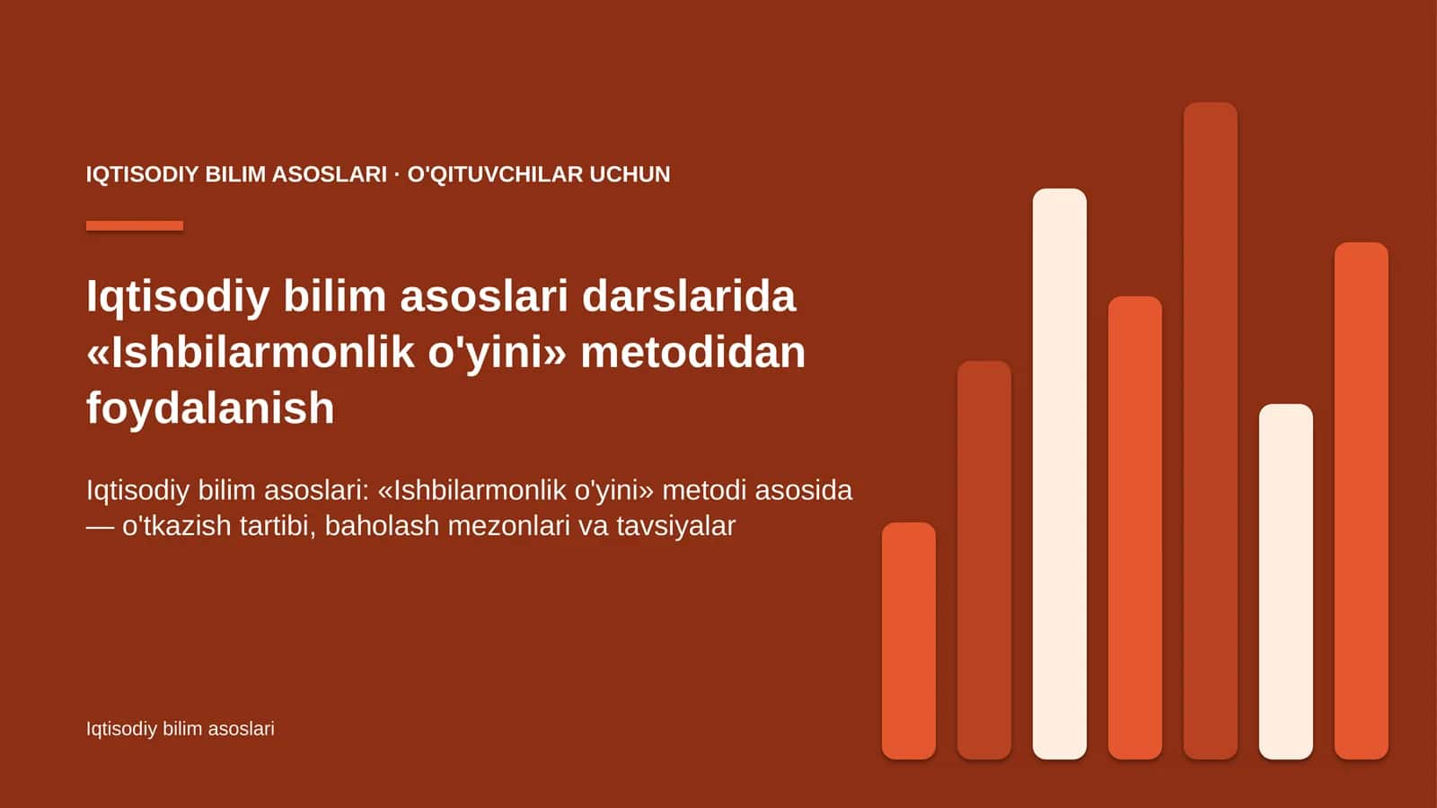 iqtisodiy bilim asoslari darslarida ishbilarmonlik o'yini metodidan foydalanish 1941 1
