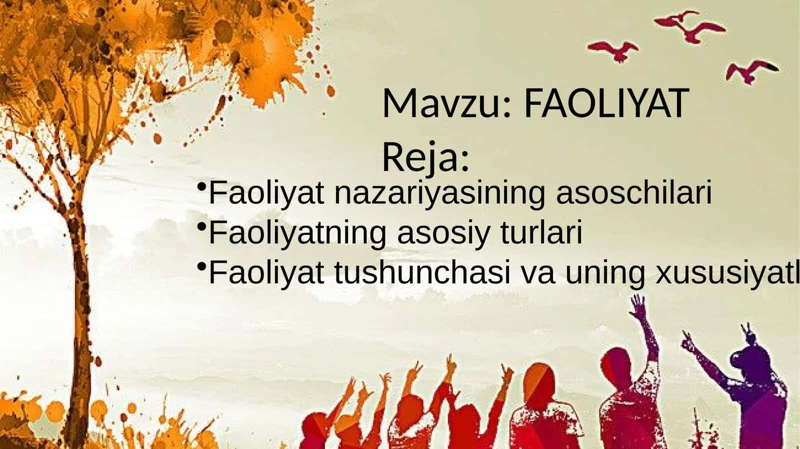 FAOLIYAT 1