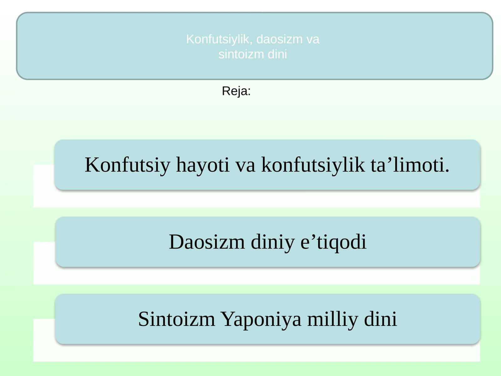 Konfutsiylik, daosizm va sintoizm dini 1