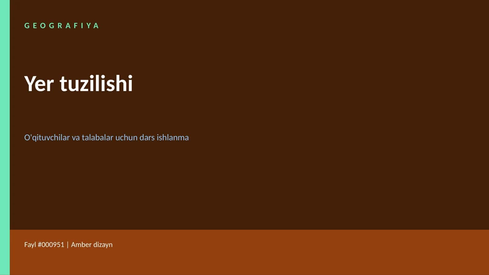 Yer tuzilishi 1