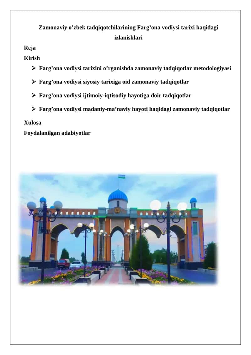 Farg’ona vodiysi tarixi 1