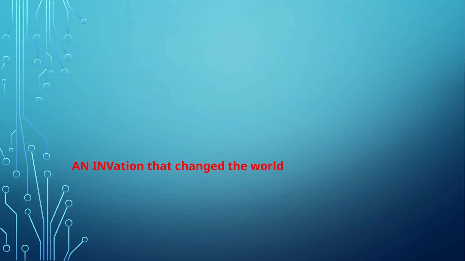 AN INVation that changed the world 1