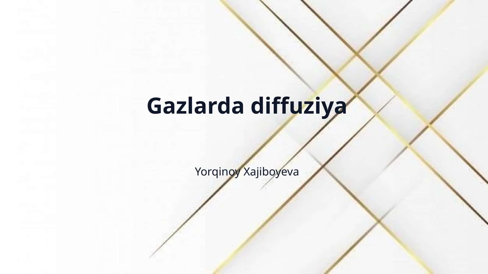 Gazlarda diffuziya 1