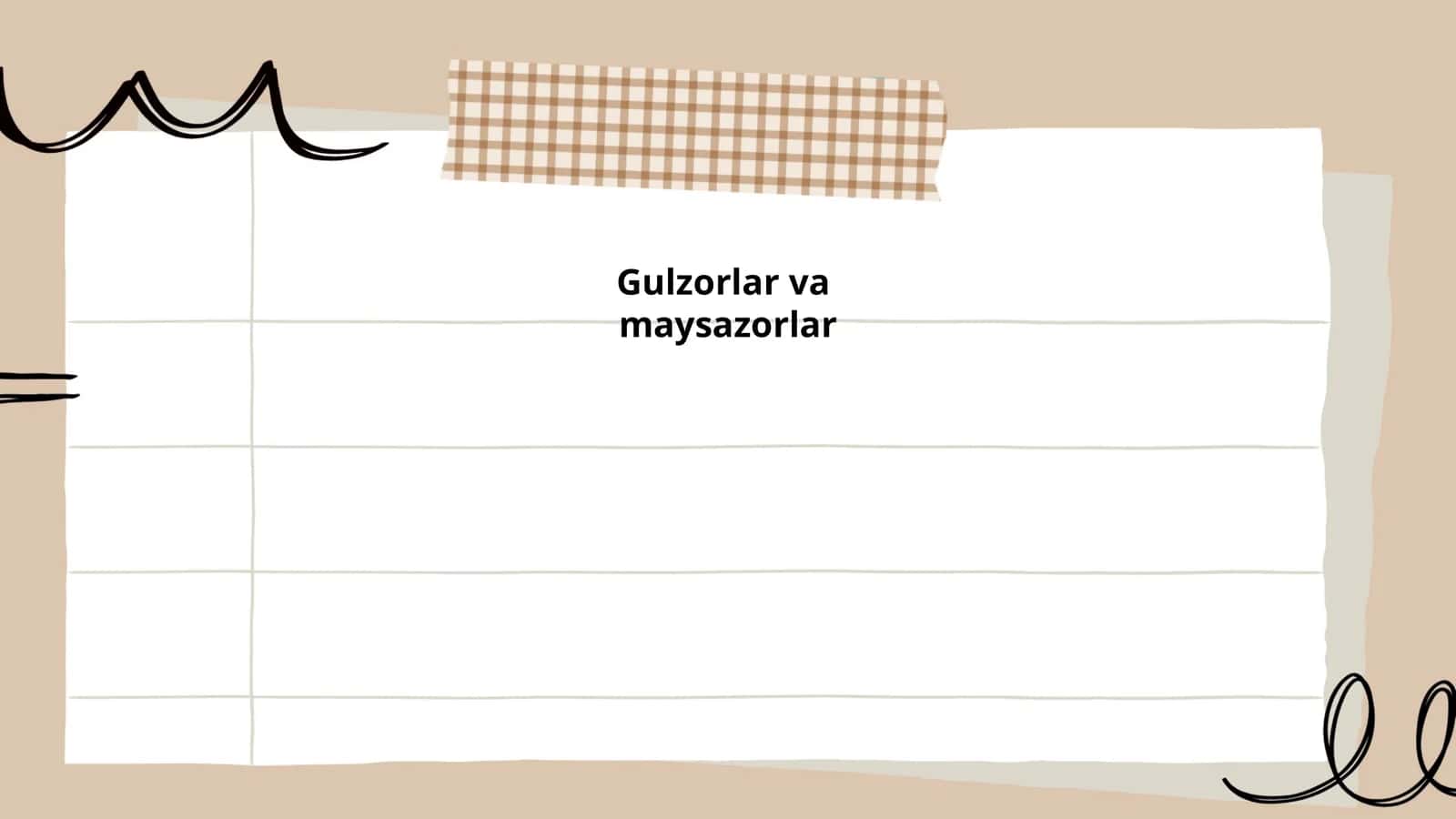 Gulzorlar va maysazorlar 1