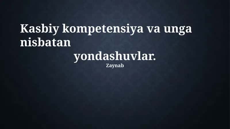 Ularga Yondashuvlar 1