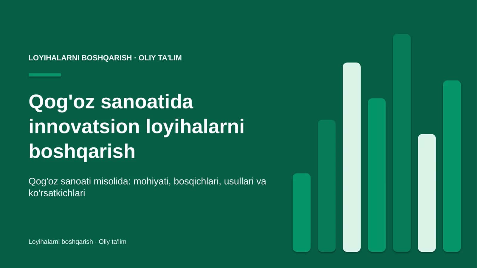 qog'oz sanoatida innovatsion loyihalarni boshqarish 7136 1