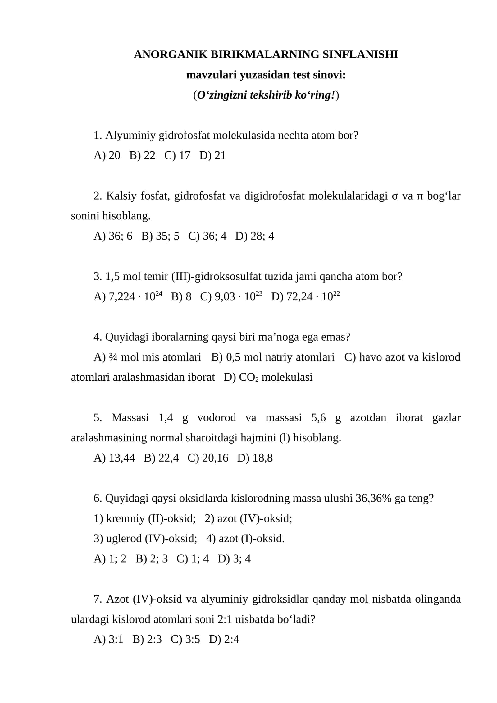 ANORGANIK BIRIKMALARNING SINFLANISHI 1