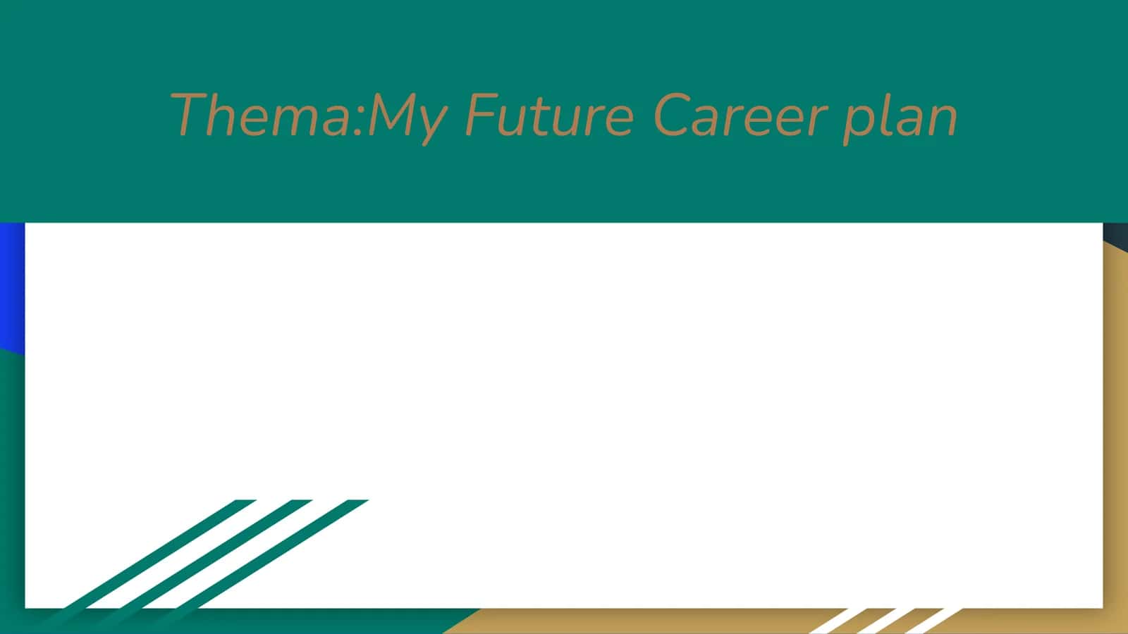 My Future Career plan 1