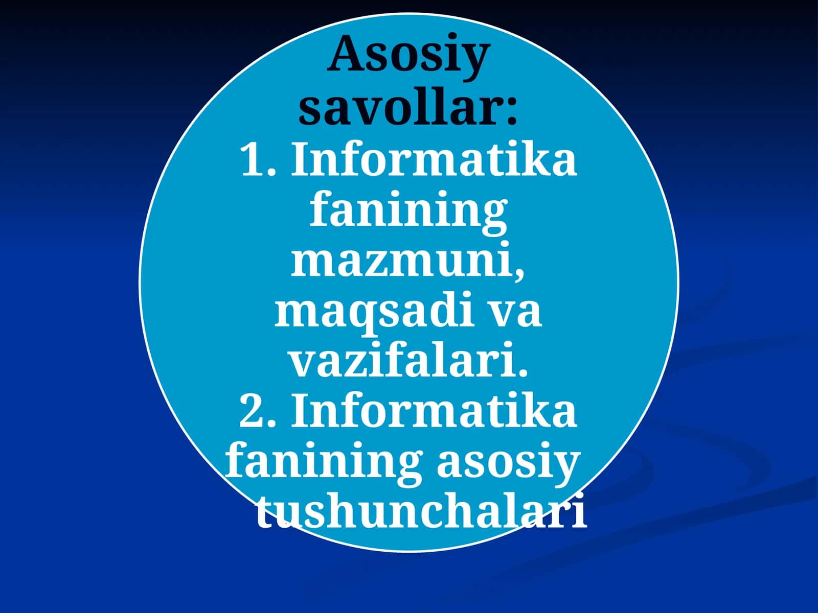 Informatikafani 1