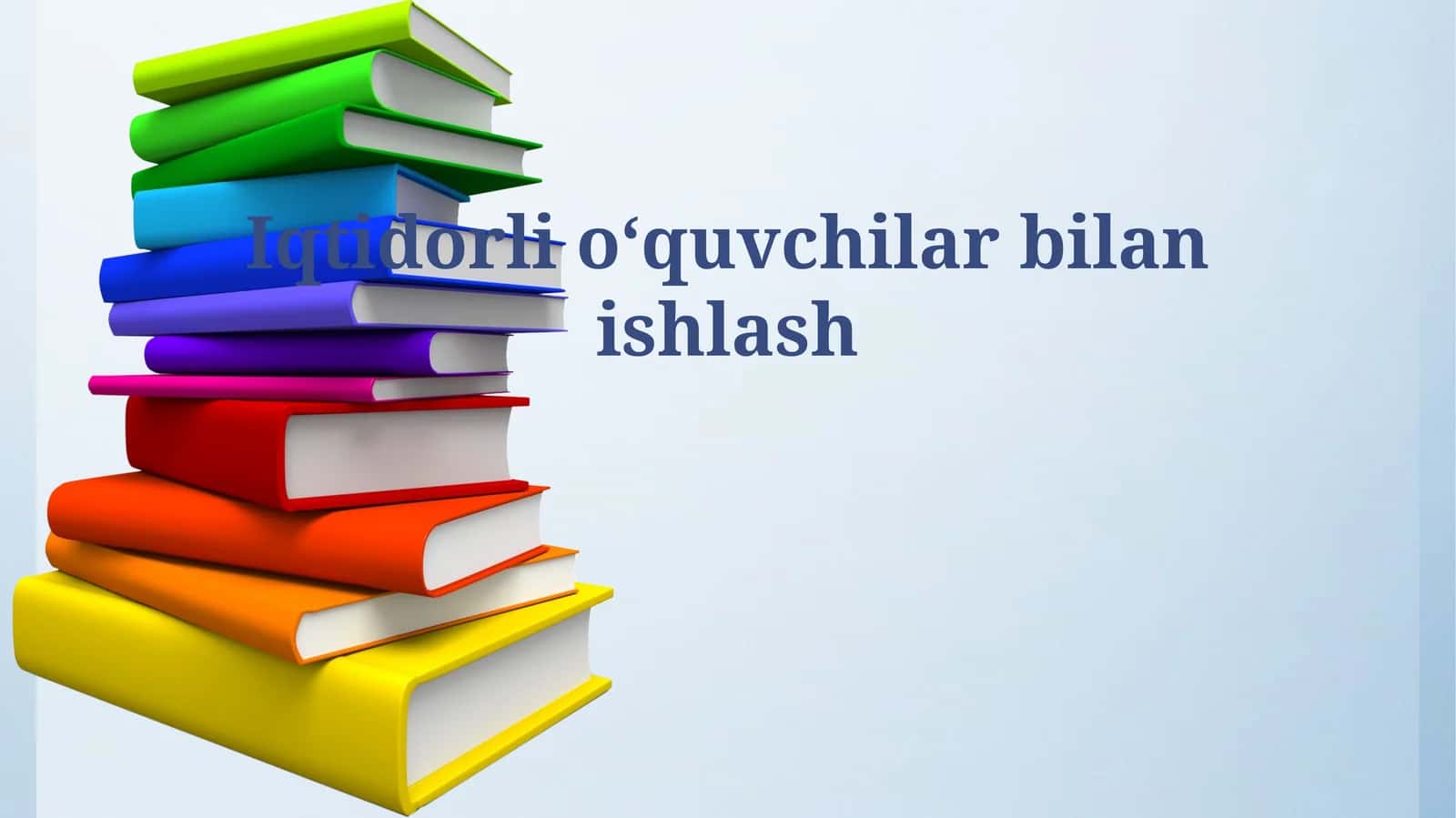 Iqtidorli oʻquvchilar bilan ishlash 1