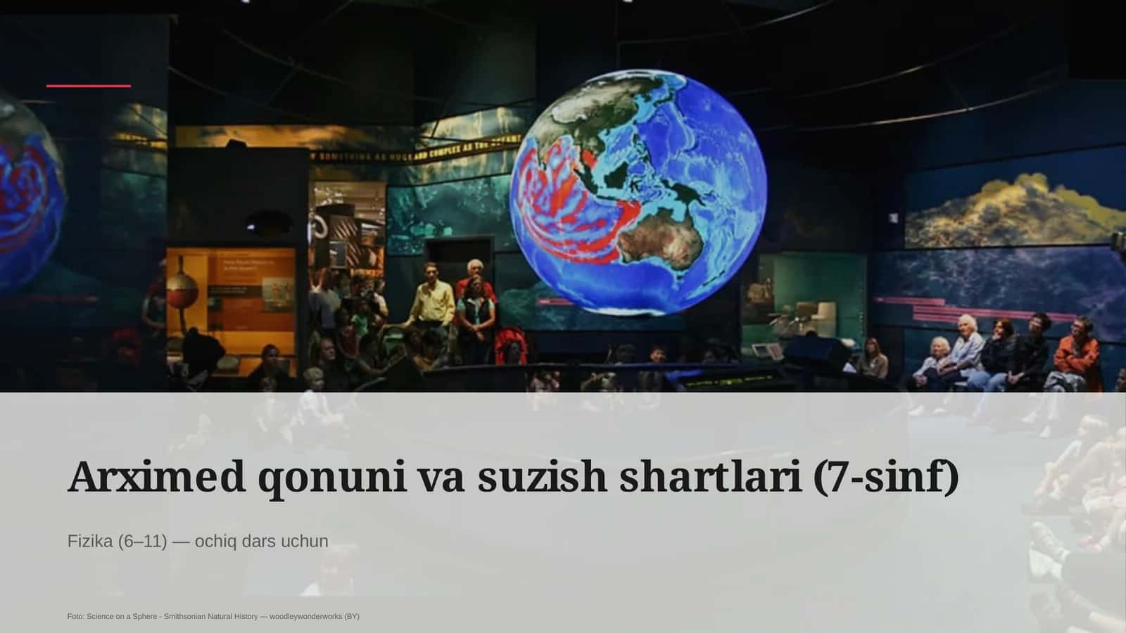 Fizika (6–11) — ochiq dars uchun 1