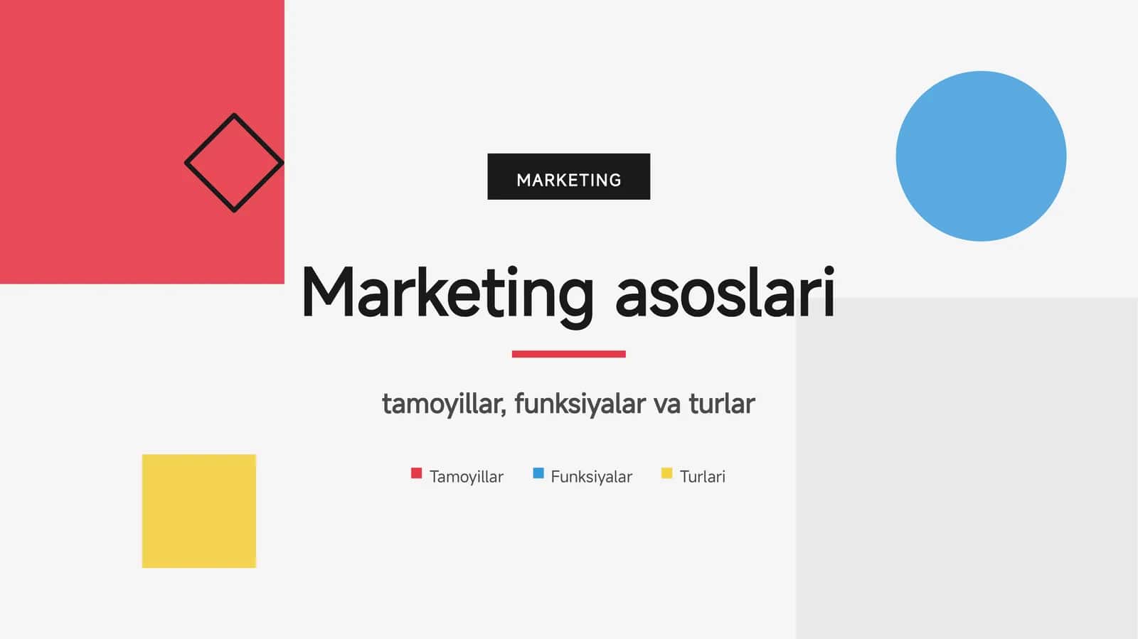 Marketing tamoyillari,funksiyalari va turlari 1
