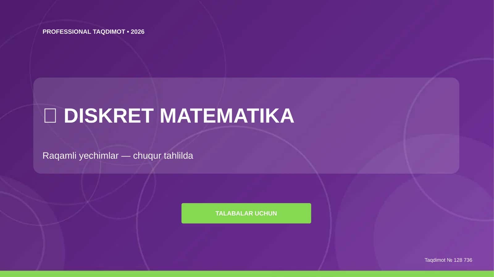 DISKRET MATEMATIKA 1