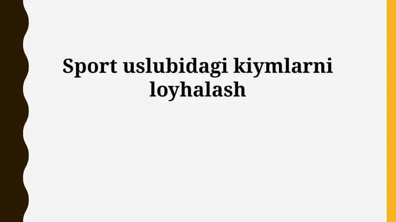 Sport kiyimlari dizayni 1