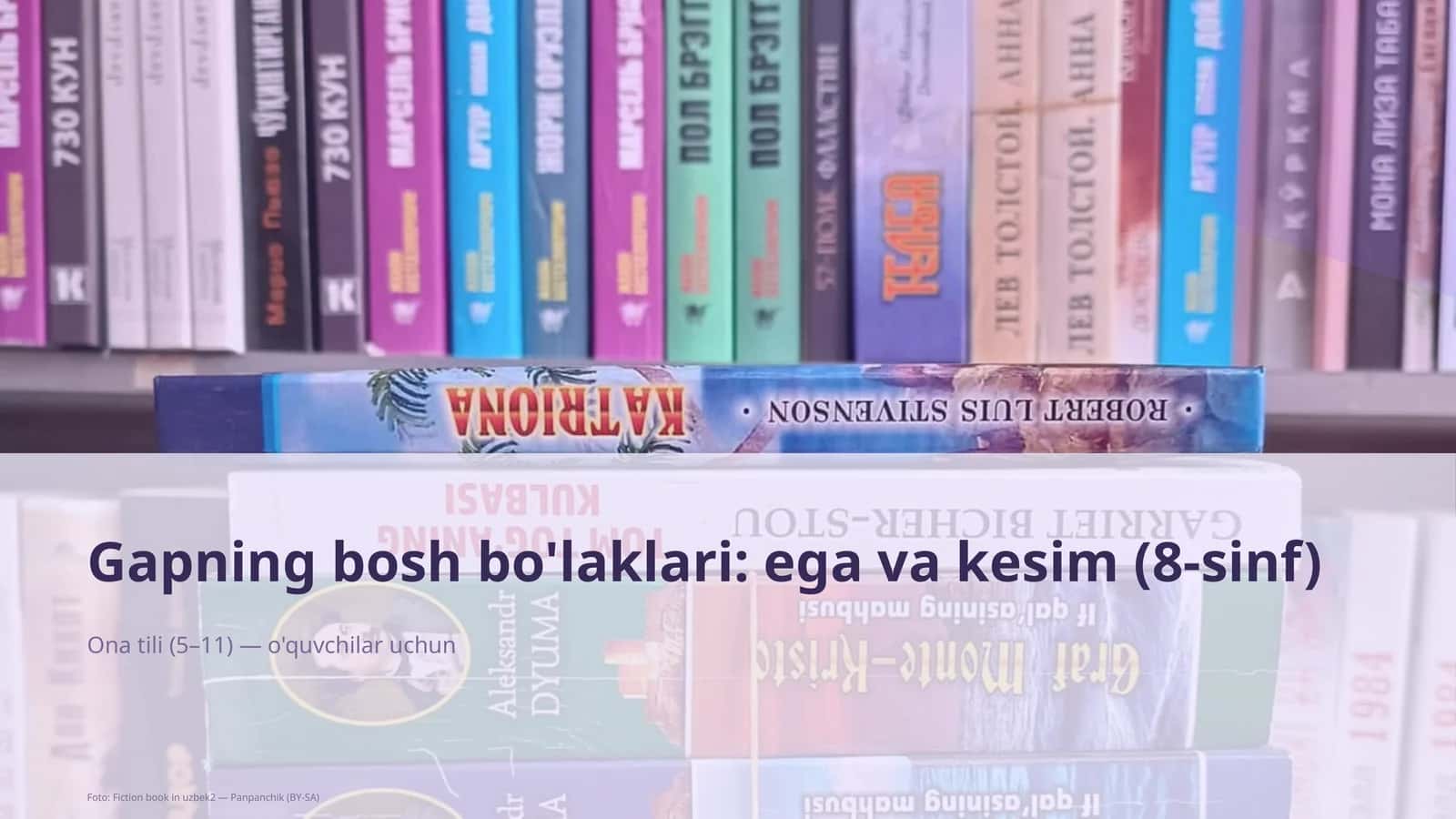 Gapning bosh bo'laklari: ega va kesim (8-sinf) 1