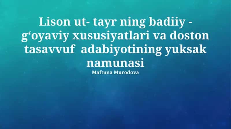 Qushning Parvozi 1