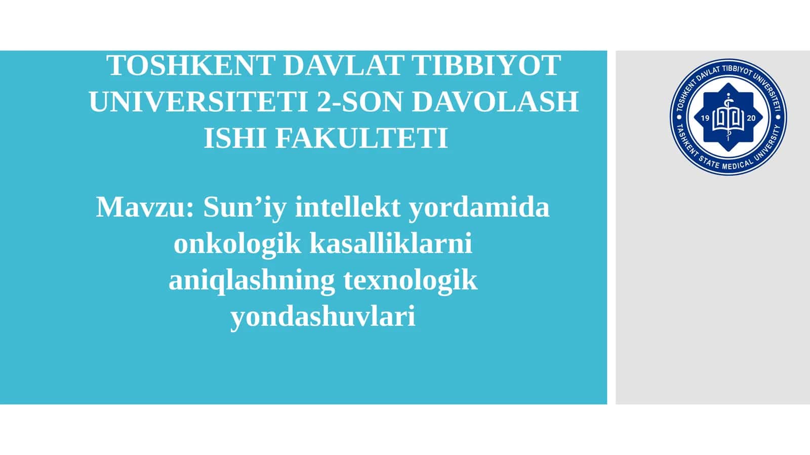 Sun’iy intellekt yordamida onkologik kasalliklarni aniqlashning texnologik yondashuvlari 1