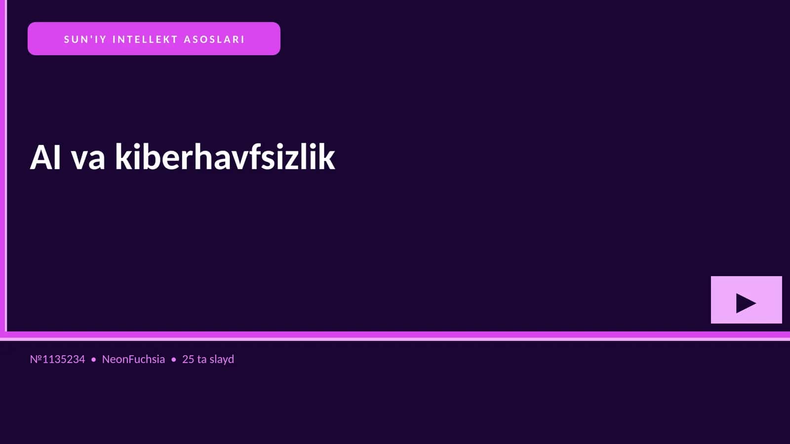 SUN'IY INTELLEKT ASOSLARI 1