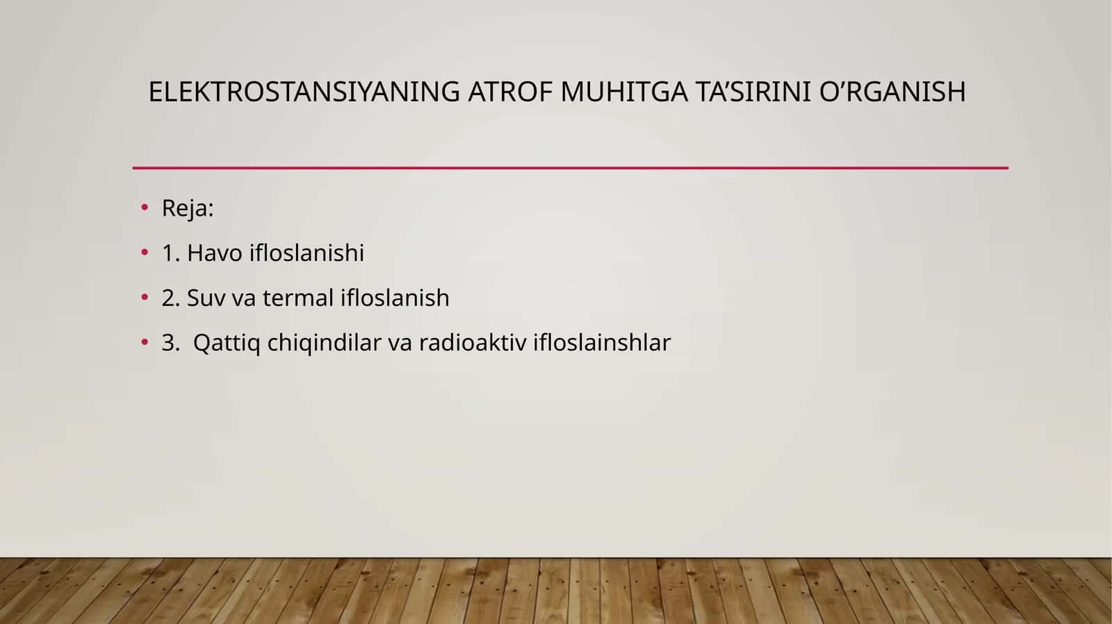 Elektrostansiyaning atrof muhitga ta’siri 1