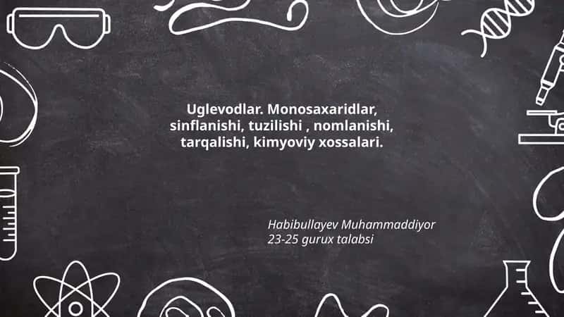 Uglevodlar Monosaxaridlar Sinflanishi 1