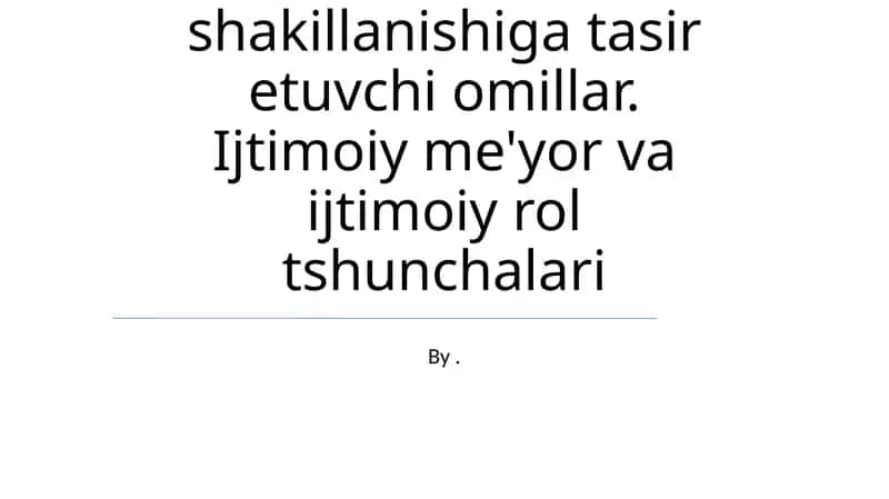Ijtimoiy Normalar: Bizning Xulqimizni Shakillantirish 1