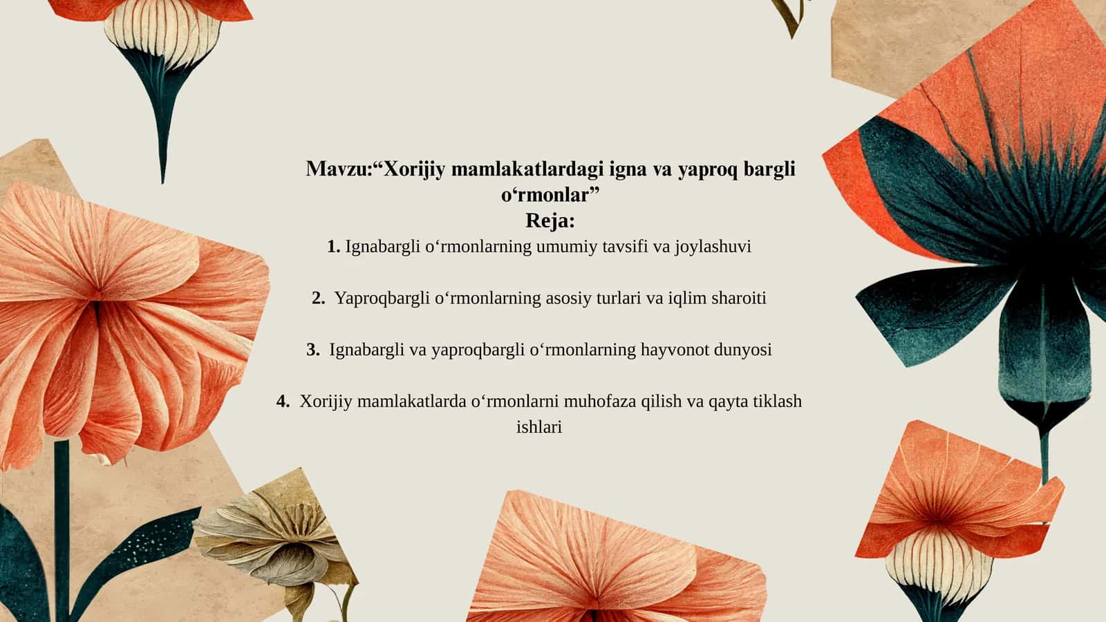 Xorijiy mamlakatlardagi igna va yaproq bargli o‘rmonlar 1