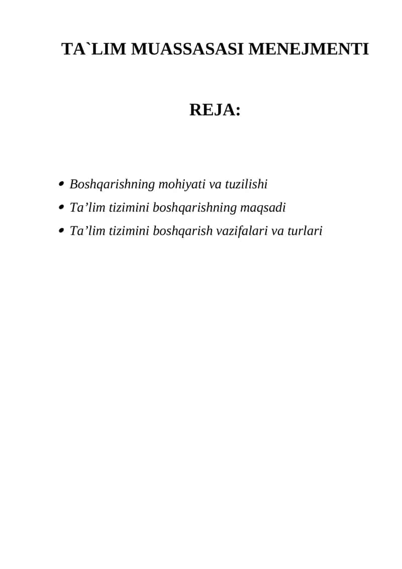 Ta'lim muassasi menejmenti 1