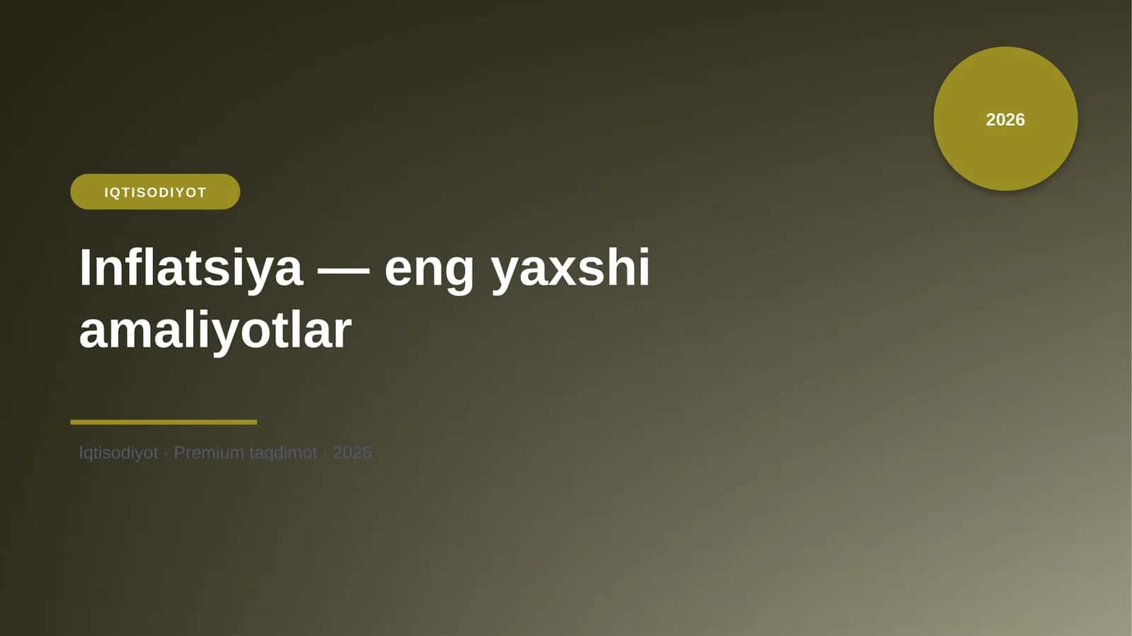 Inflatsiya — eng yaxshi amaliyotlar 1