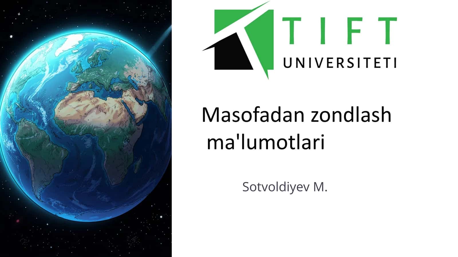 Masofadan zondlash ma'lumotlari 1