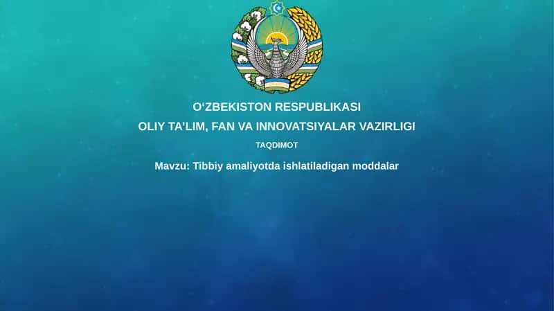 Tibbiyamaliyotdaishlatiladiganmoddalar 1