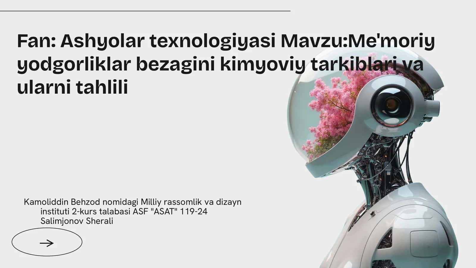 Ashyolar Texnologiyasi 1