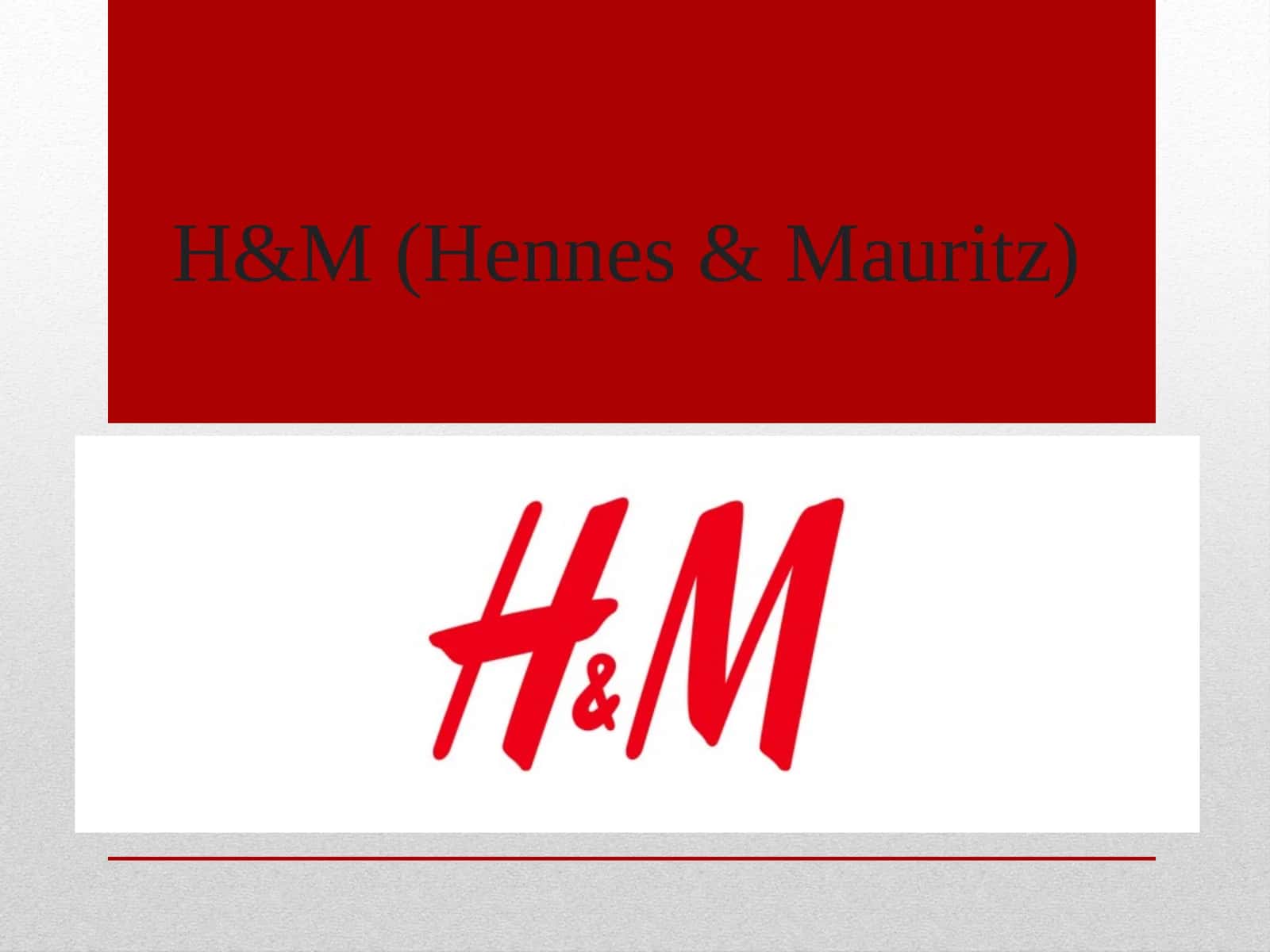 H&M (Hennes&Mauritz) 1