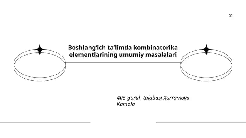 Boshlangʻich taʼlimda kombinatorika elementlarining umumiy masalalari 1
