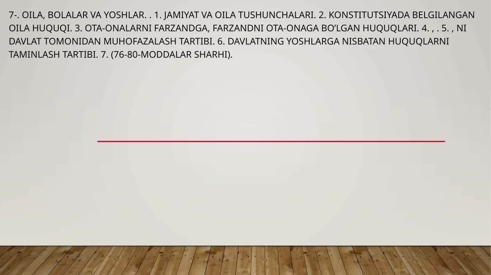 Oila, bolalar va yoshlar 1