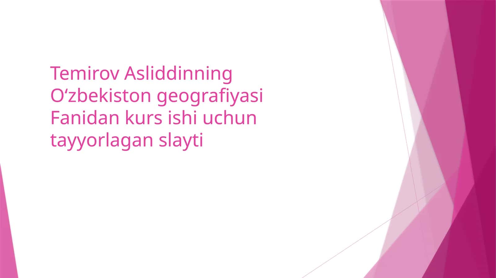 O‘ZBEKISTONDA AHOLIGA XIZMAT KO‘RSATISH SOHALARI GEOGRAFIYASI 1