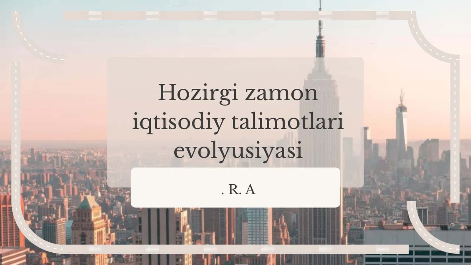 Klassik iqtisodiy talimotlar 1