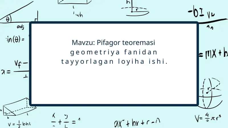 Pifagor teoremasi 1